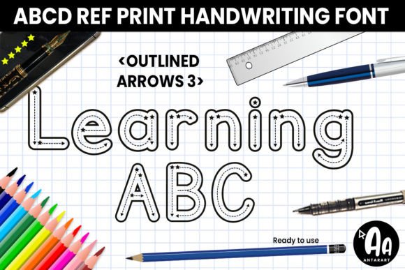 ABCD Ref Outlined Arrows3: A Font for Engaging Learning