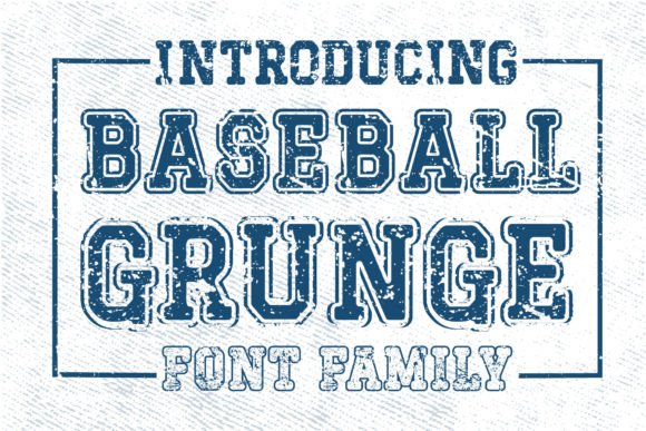 Baseball Grunge: Bold Retro Display Font