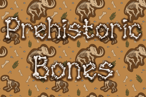 Discover Prehistoric Bones: A Fun Display Font for Creative Projects