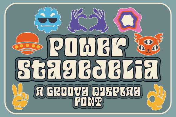 Power Stagedelia: A Groovy Retro Display Font for Modern Design